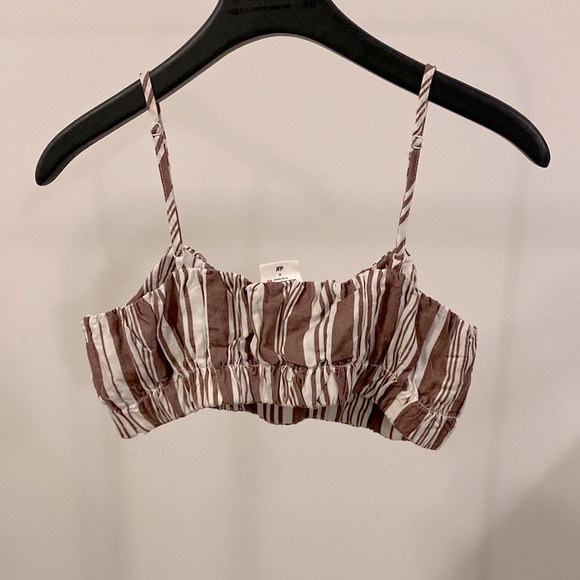 Burgundy striped crop top - Picture 3 of 3